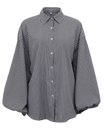 Vrouwelijke Oversized Blouse Elegante Stijl