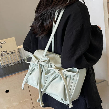 Strik Nylon Schoudertas Fina Moda Lichte Rugzak