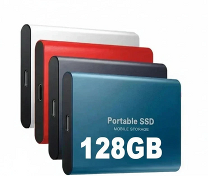 Externe SSD-schijf 128GB Geanodiseerd Aluminium Snelle Gegevensopslag USB-C Draagbare Computerhardware