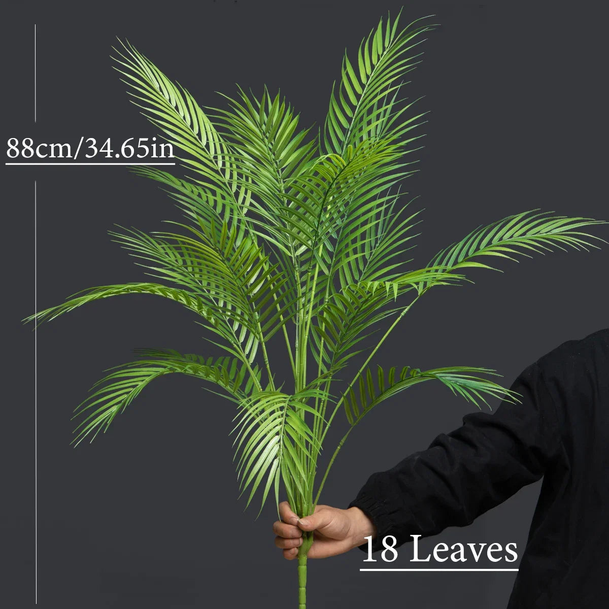 Kunstplant Areca Palm 50-88cm Tropisch Kunststof Woonkamer Kantoor Tuin Nep Palmboom Grote Kunstboom Binnen Buiten