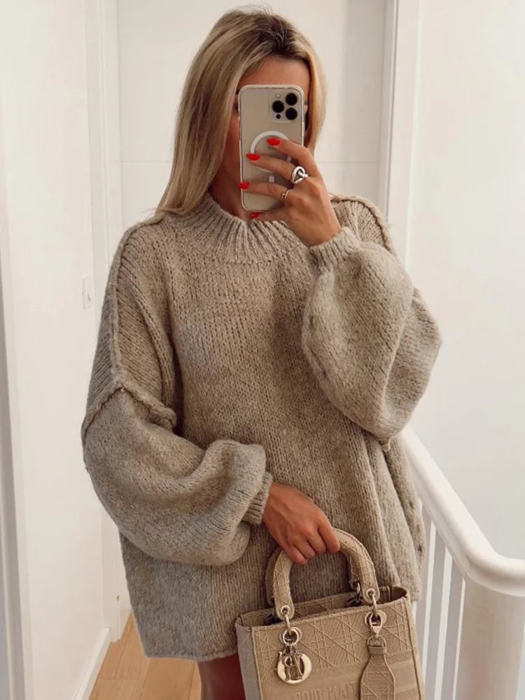 Dames Trui Gebreid Warme Elegante Stijl