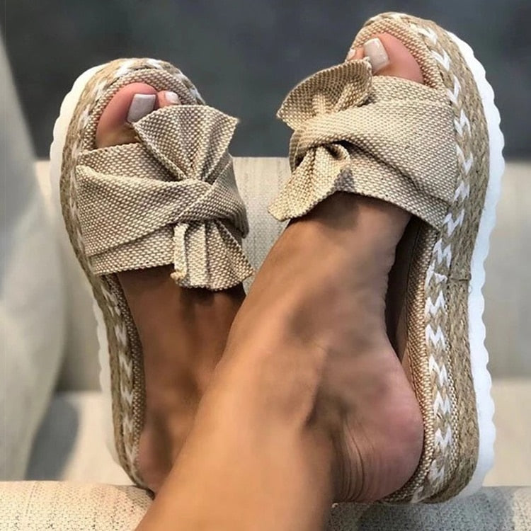 Vrouwensandalen met Strik Zomer Collectie
