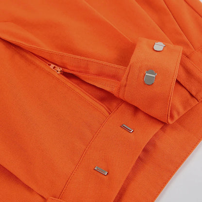 Damesbroek Linnen Oranje Zomerbroek Comfortabele Stijl