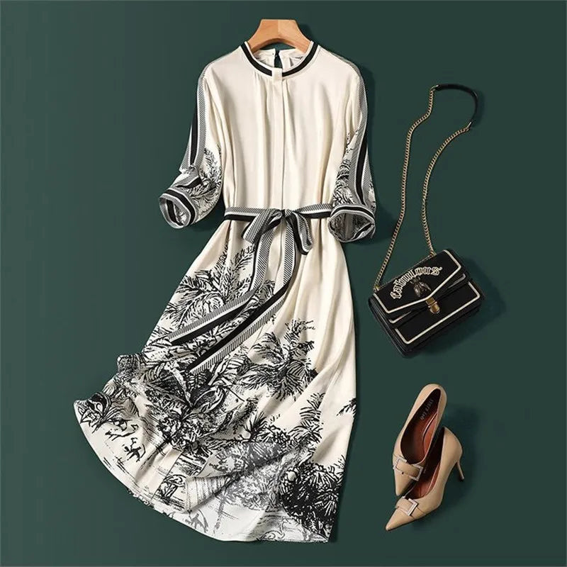 Elegante Midi Jurk voor Vrouw Zwart - StudioMarella