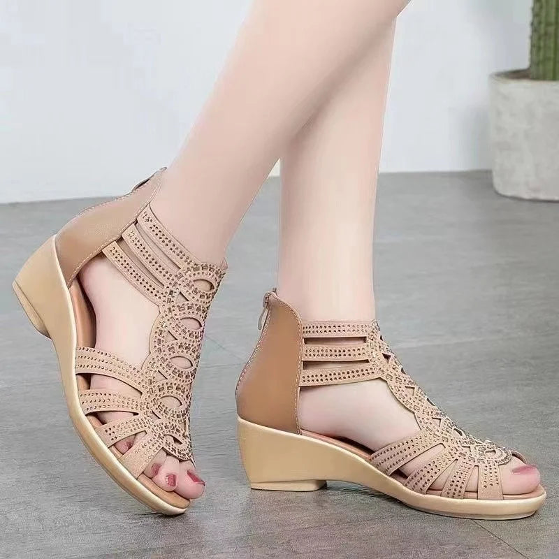 Zomersandalen met Romeinse Straps en Comfortabele Zool