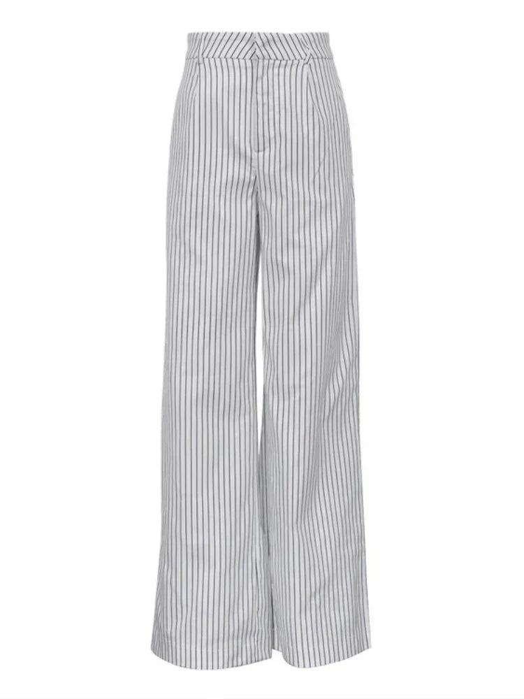 Streepjes Broek Zwart Wit voor Dames
