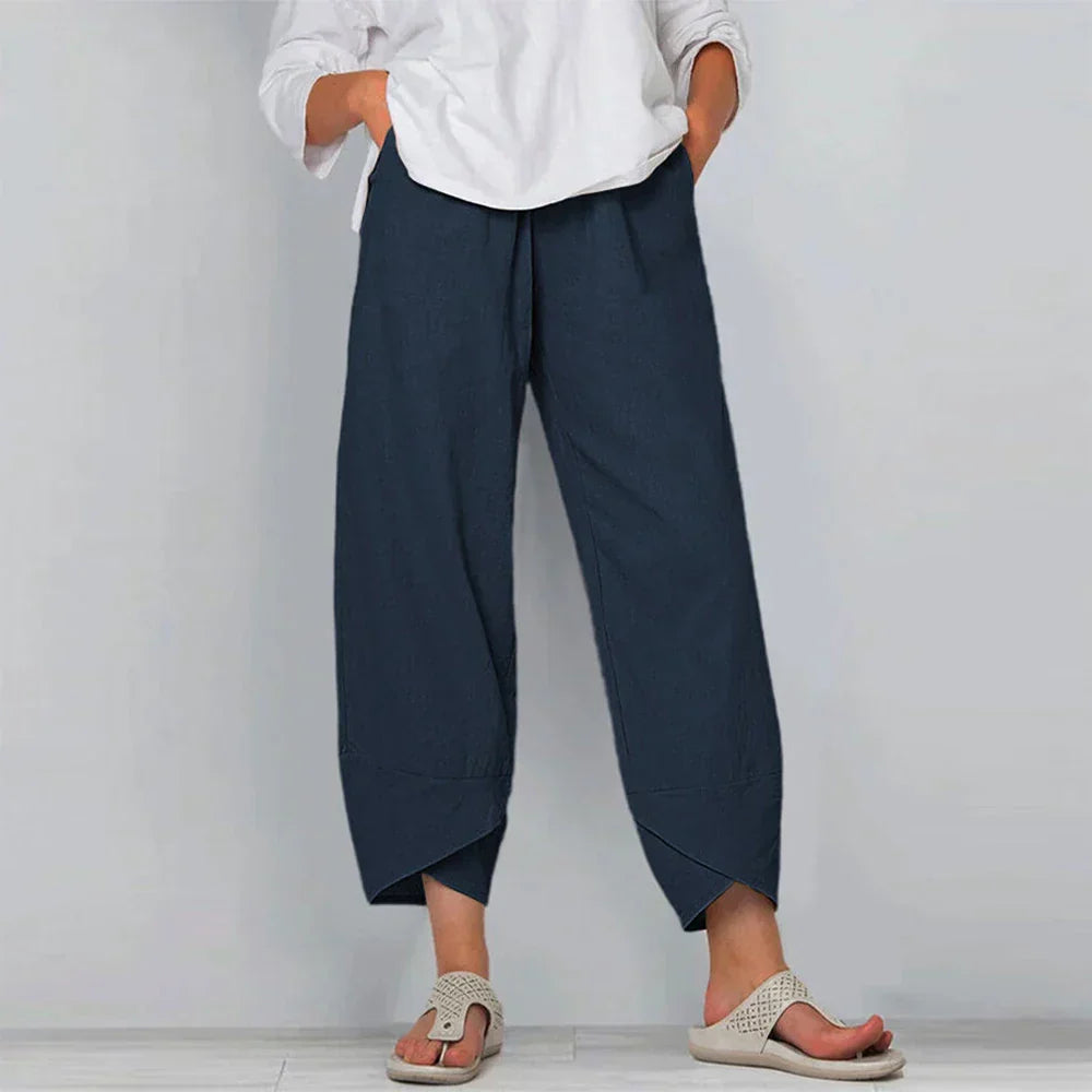 Linnen Broek Dames Zomer Luchtig Katoen Comfort - StudioMarella