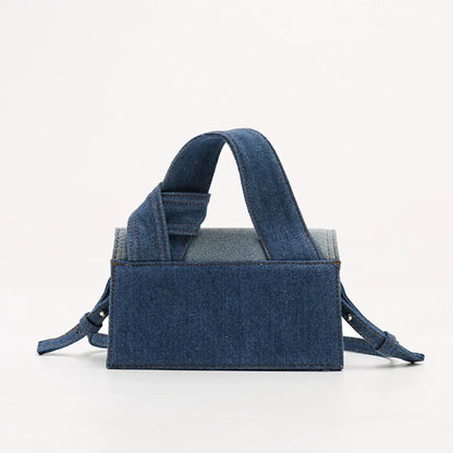 Stijlvolle Blauwe Denim Handtas