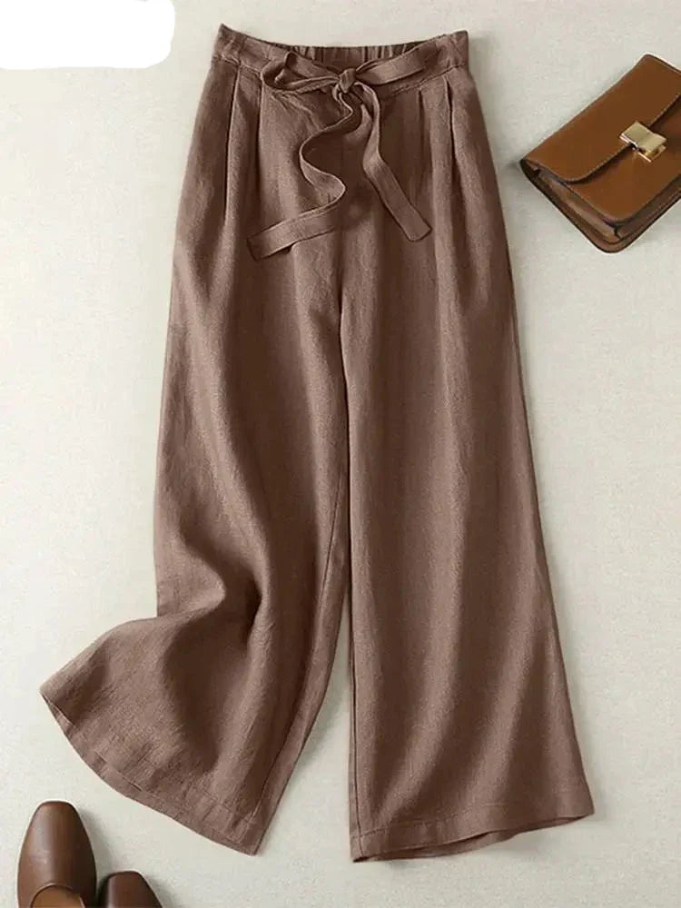 Zomerse Palazzo Broek Liva Stof Elegant Comfortabel