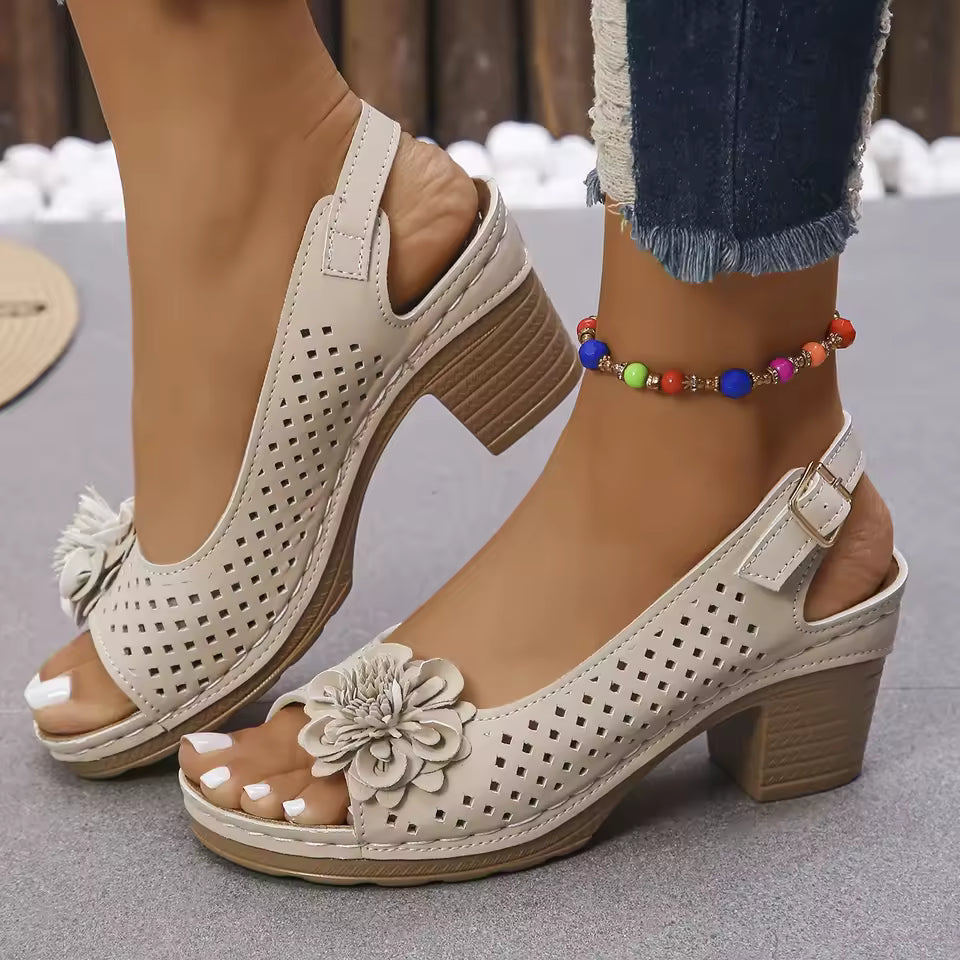 Retro Instappers Slip-on Dames – Comfortabele Hakken Klassiek Design PU Leer Rubber Zool Europese Stijl Dagelijks Gebruik