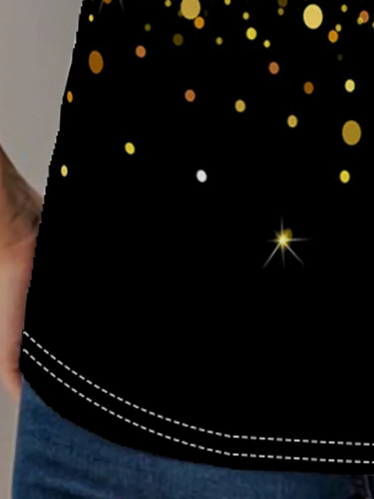 Glitter T-Shirt Met Pailletten Kort Model