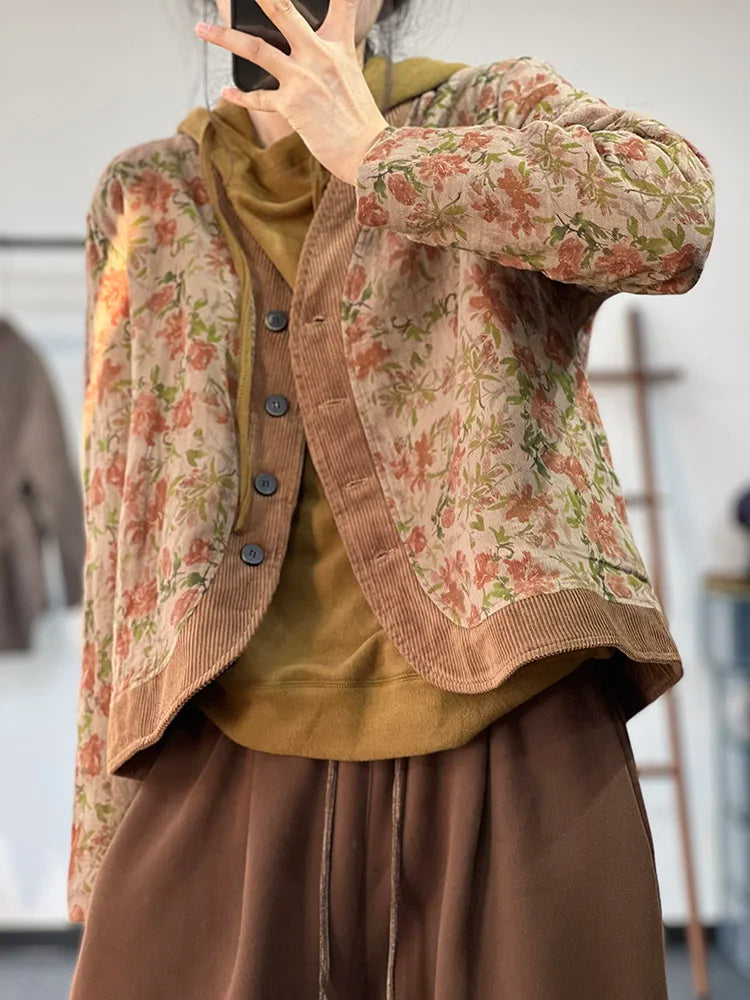 Vrouwelijk Jasje Gebloemd Floral Stijl Vintage - StudioMarella
