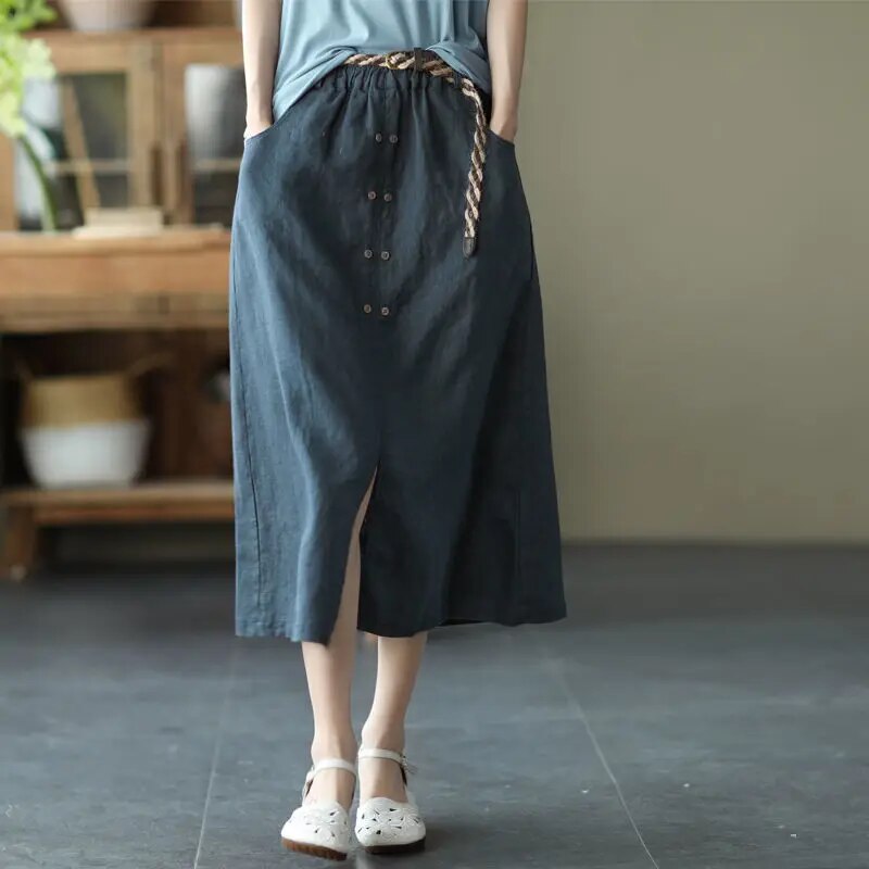 Hoge Taille Rokken voor Vrouw Casual en Comfortabel