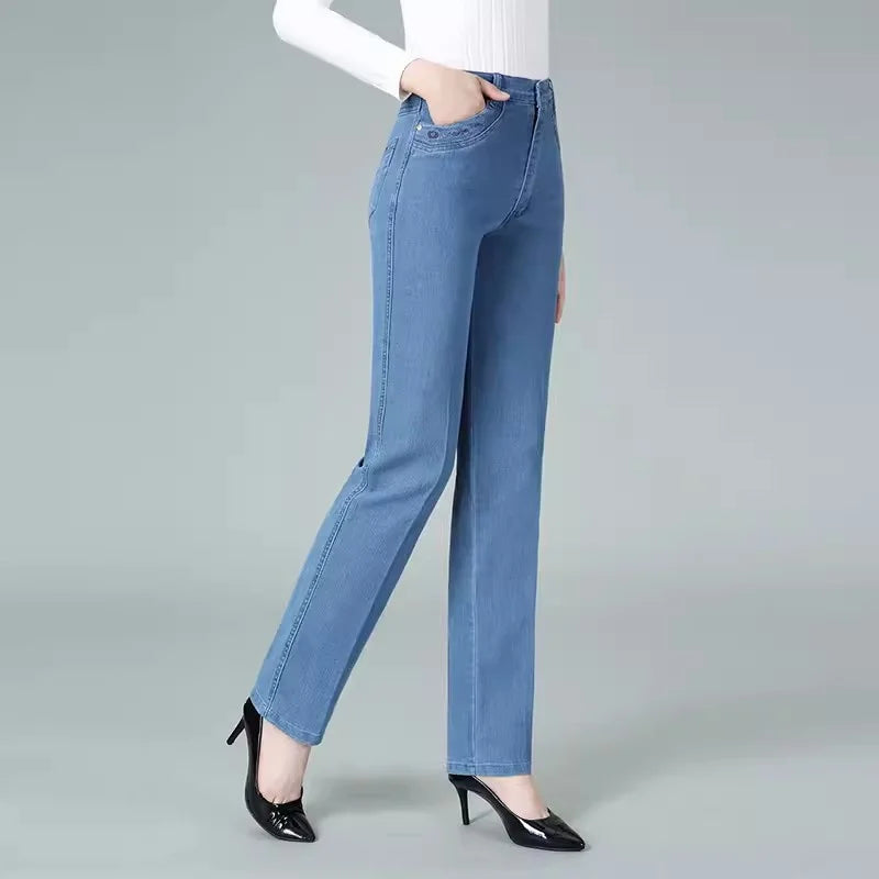 Elegante Borduur Jeans voor Dames