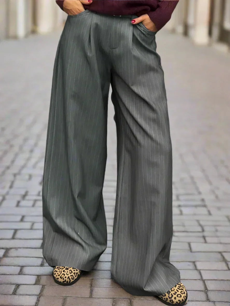 Dames Oversized Broek Khaki Met Leuke Print - StudioMarella