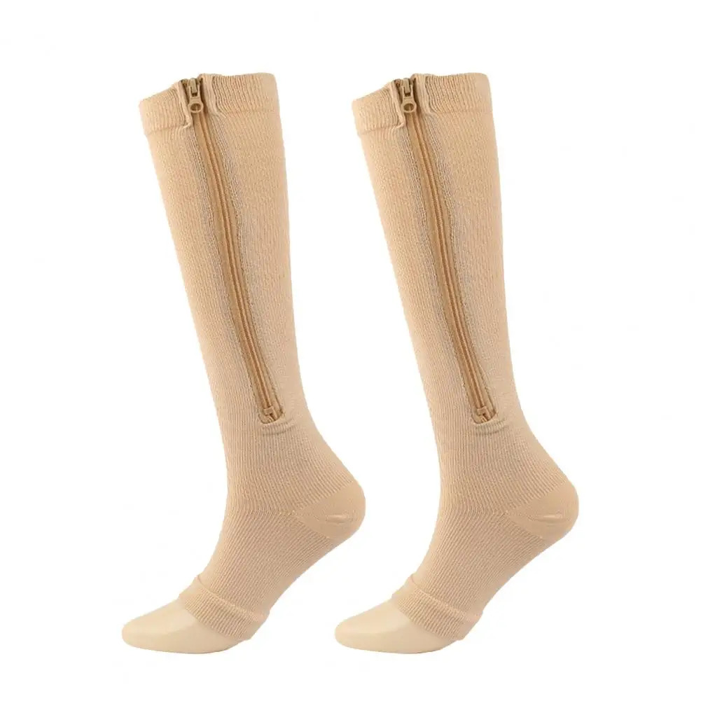 Compressiekousen met Rits Zwart Nude S-M L-XL 2XL Orthopedische Ondersteuning Dagelijks Comfort Therapeutisch