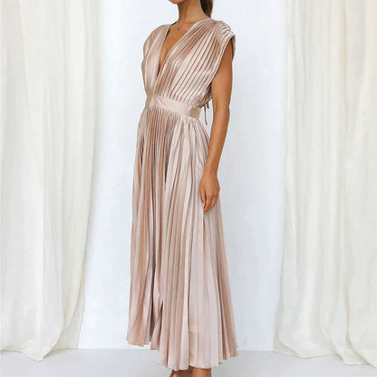 Elegante Plooirok voor Vrouw Jurk met Plooien