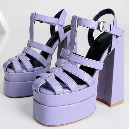 Luxe Sandalen met Hak en Riemen