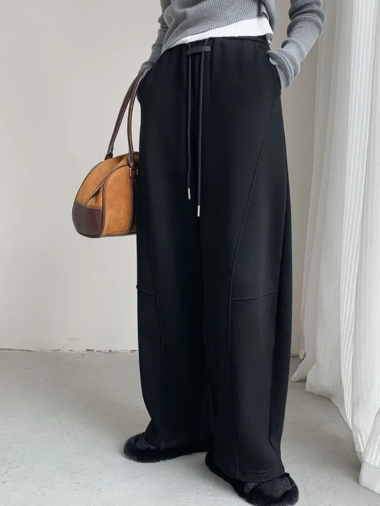 Dames Sweatpants Oversized Grijs Comfortabele Loungebroek