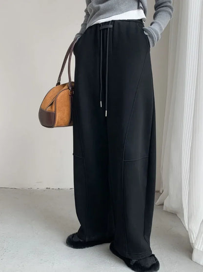 Dames Sweatpants Oversized Grijs Comfortabele Loungebroek