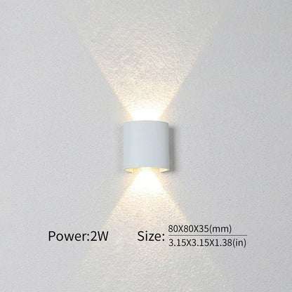 Minimalistische LED-wandlamp voor binnen of buiten - Aluminium - Zwart of Wit - 2W tot 10W