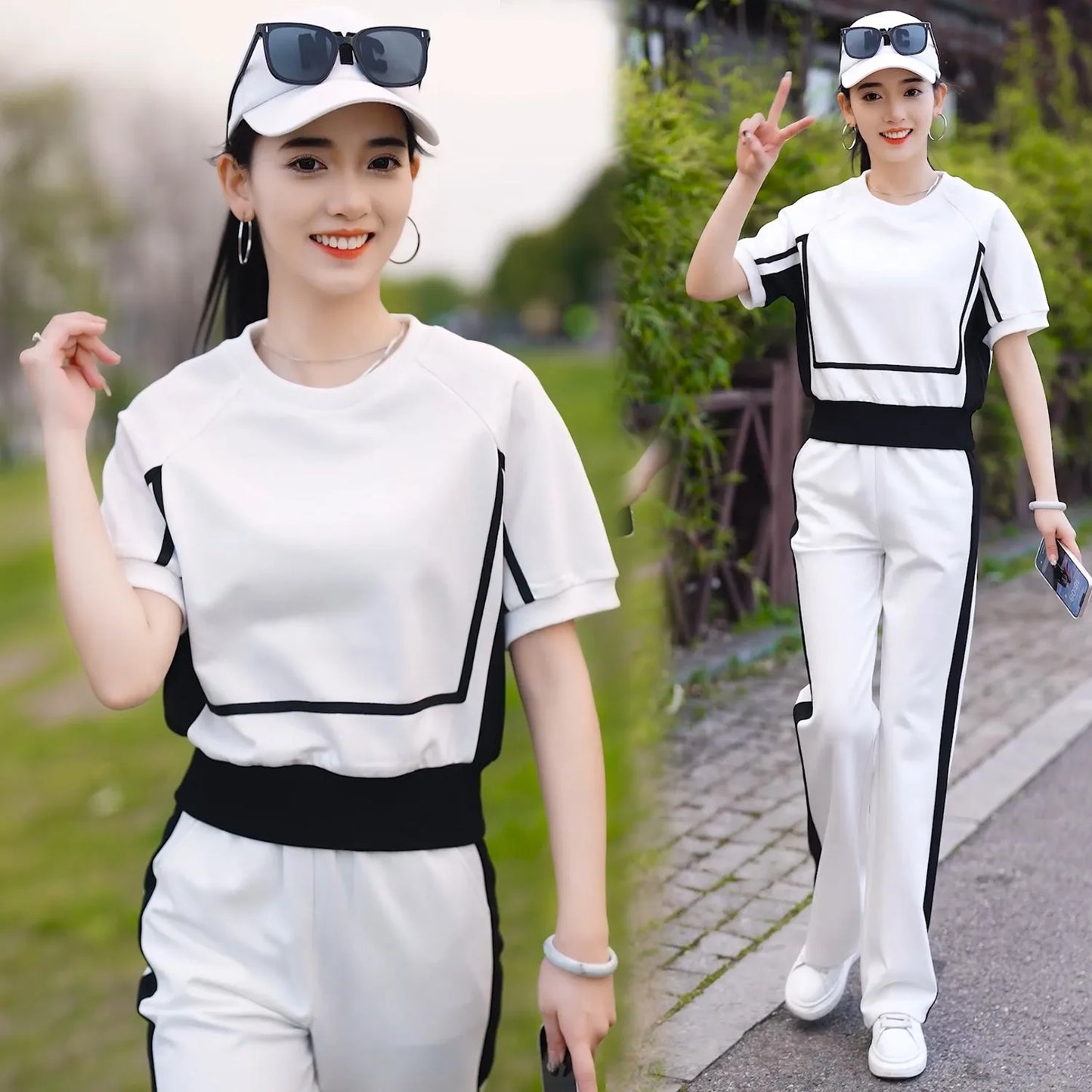 Vrouwelijke Sportoutfit Zomercollectie Lente Mode