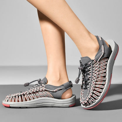 Gevlochten Dames Sandalen – Ademend Design – Lichtgewicht Zomerschoeisel – Flexibele Gummizool – Meerdere Kleuren Verkrijgbaar
