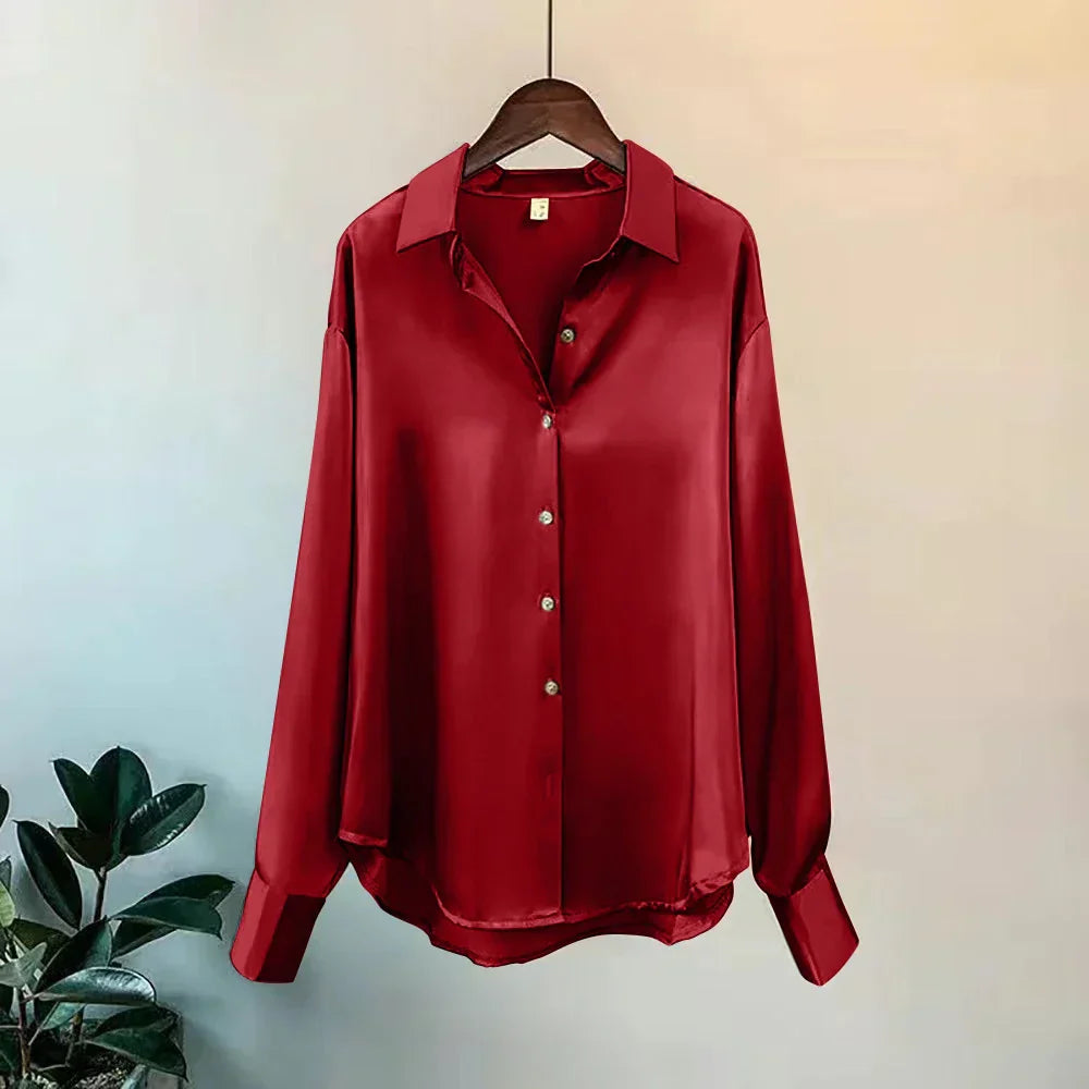 Koreaans Shirt Lange Mouwen Casual Stijl