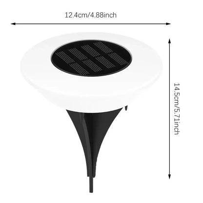 Solar Tuinverlichting 4-delig Set voor Paden en Borders Weervast LED Buitenlampen Automatisch Dag-Nacht Sensor Zwart