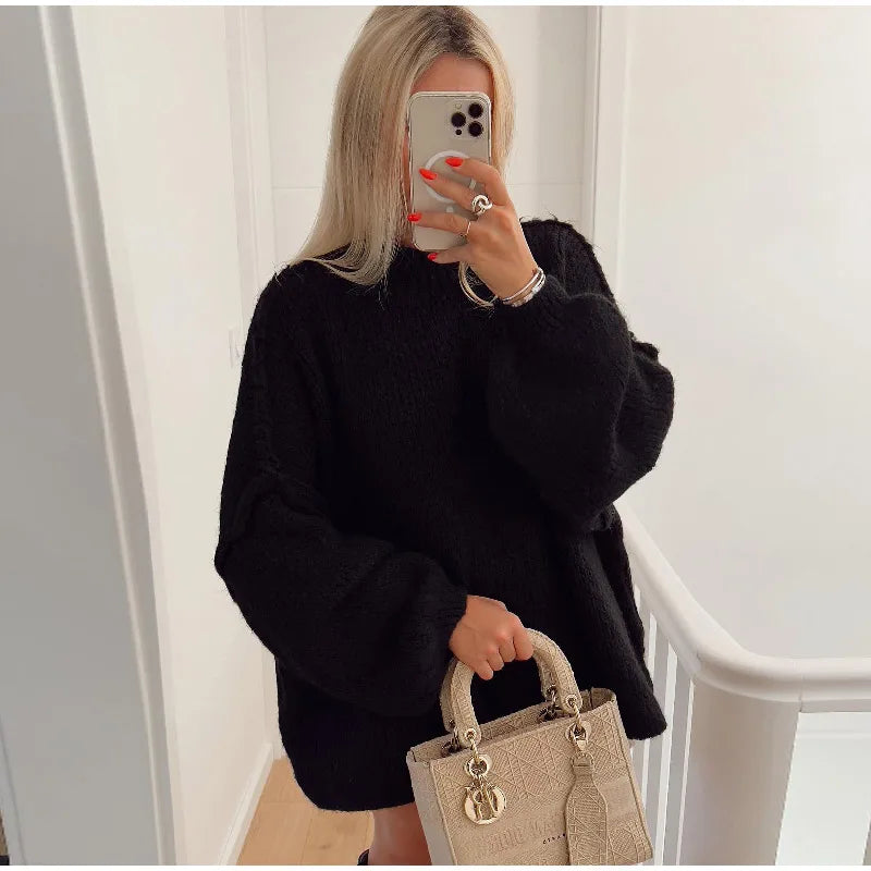 Gebreide Trui Dames Oversized Zacht Warme Wintertrui