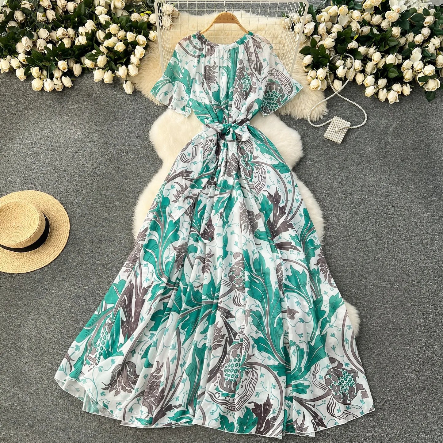 Bloemenjurk Elegante Vrouwelijke Zomerjurk - StudioMarella