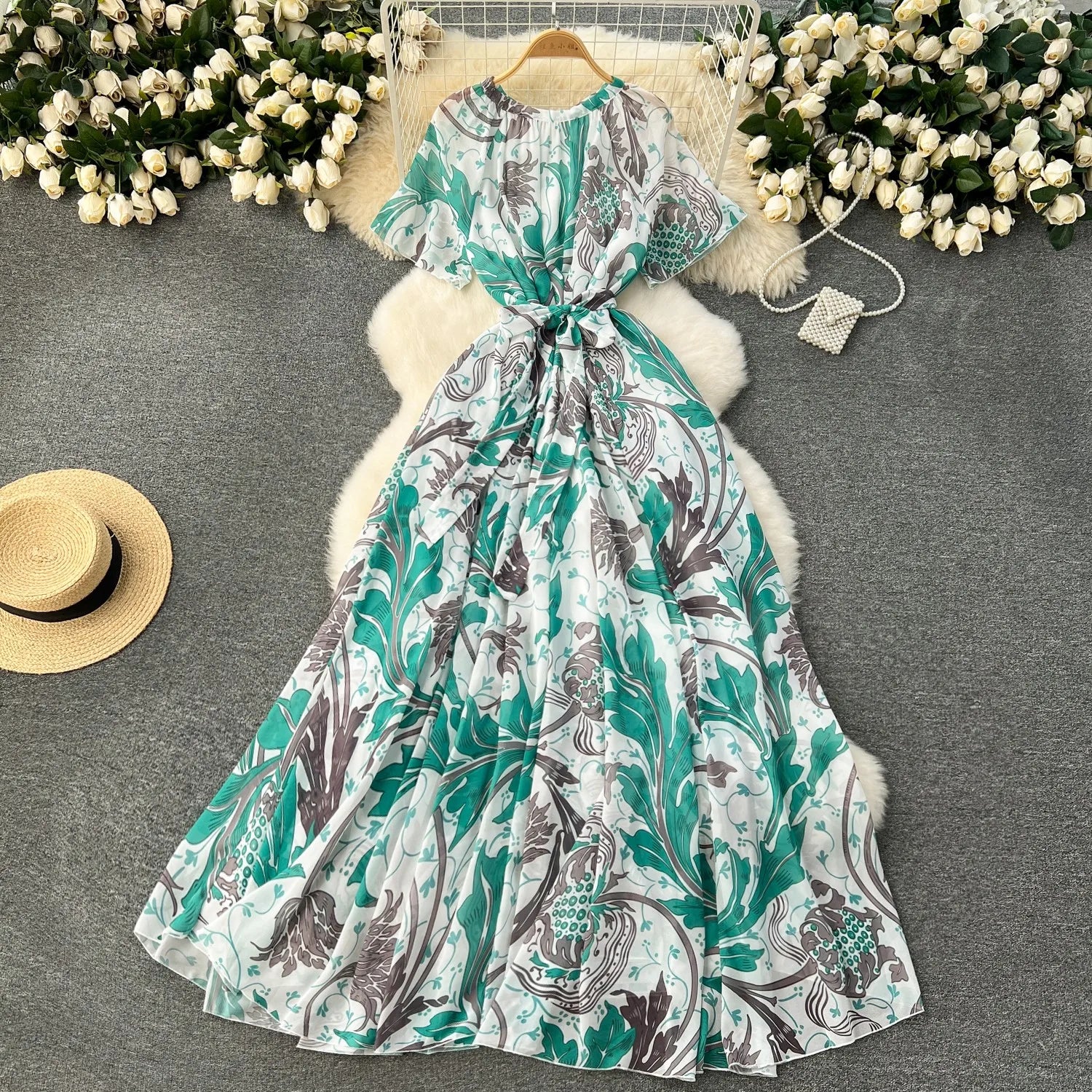 Bloemenjurk Elegante Vrouwelijke Zomerjurk - StudioMarella