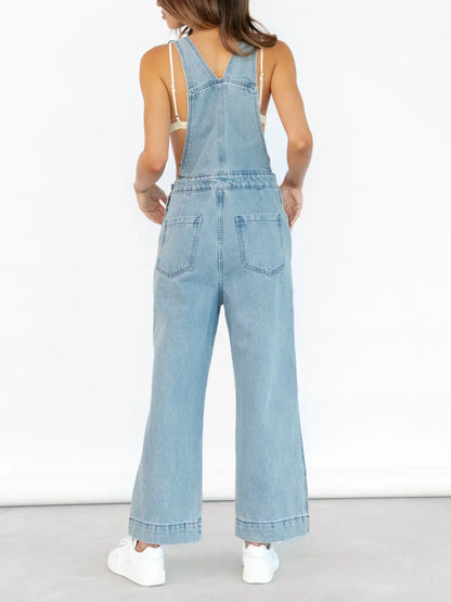 Blauwe Jeans Jumpsuit voor Dames Comfortabele Zomeroutfit