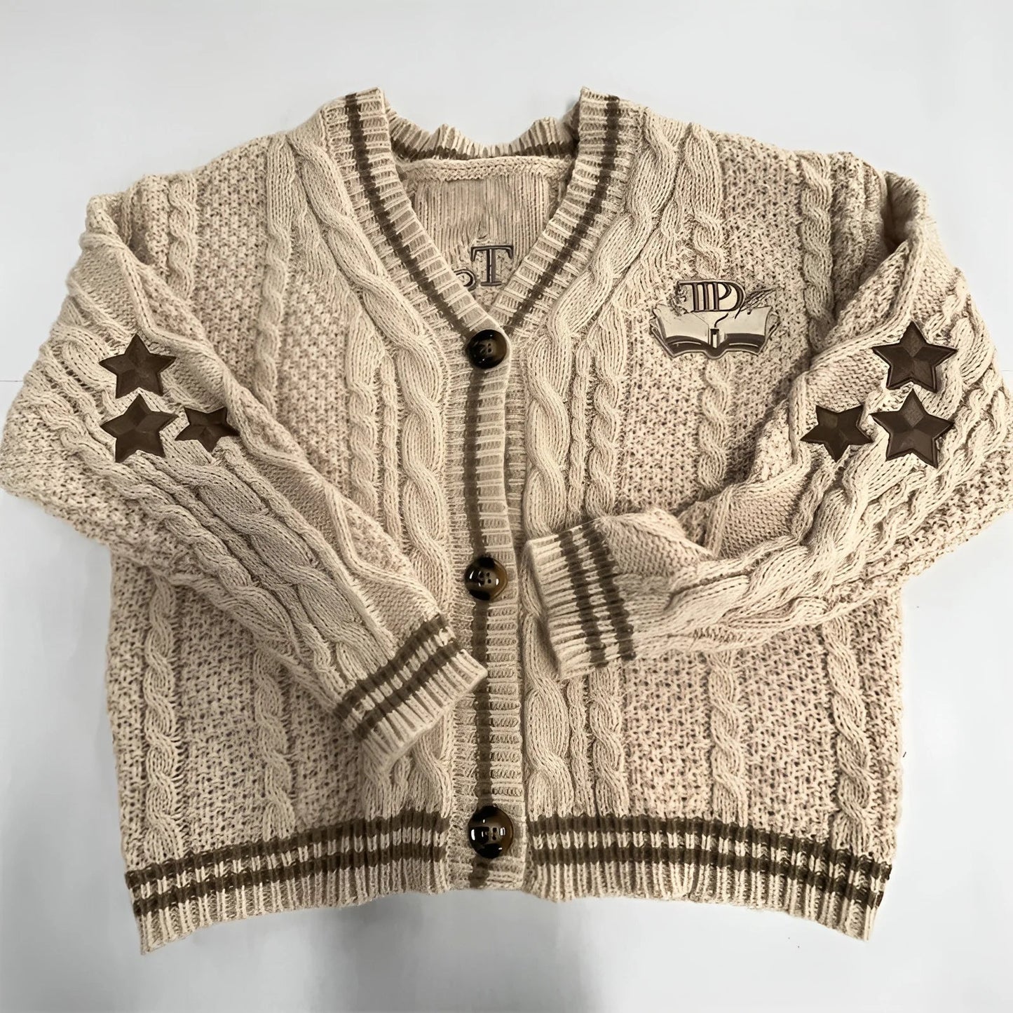 Damesvest Sterrenprint Knoopsluiting Modieus Design