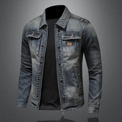 Vintage Jeansjas voor Mannen Klassiek Model
