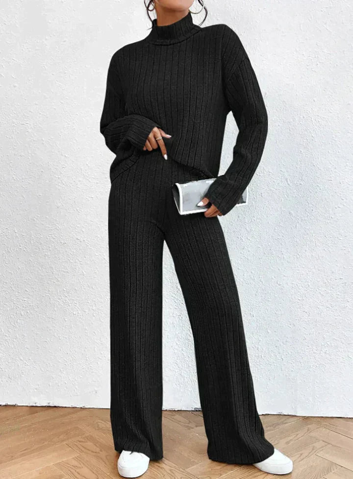 Vrouwen Gebreide Set Trui en Broek Warm en Comfortabel