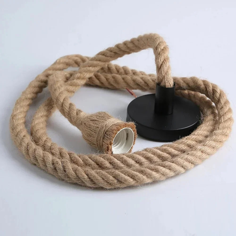 Touw Hanglamp E27 Vintage Industrieel Enkel Dubbel 0.5M-4M