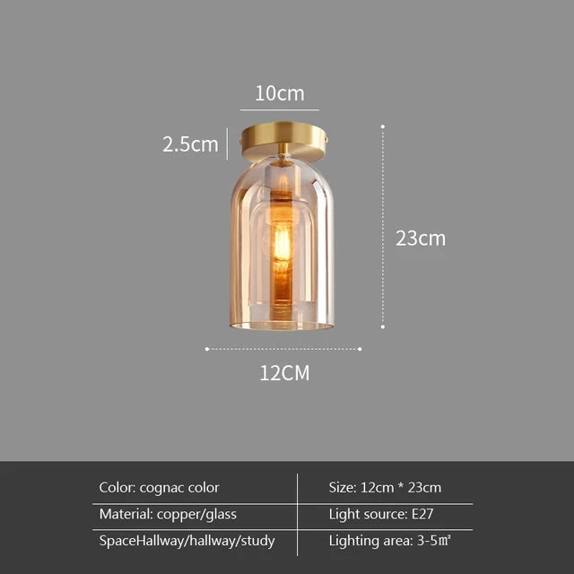 Moderne LED plafondlamp van glas – design plafondverlichting met E27 fitting voor woonkamer, slaapkamer en keuken