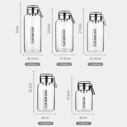 Grote Waterkan 2 Liter Transparant – Praktische Drinkfles voor Melk, Sap & Water