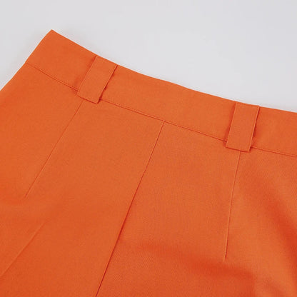 Damesbroek Linnen Oranje Zomerbroek Comfortabele Stijl
