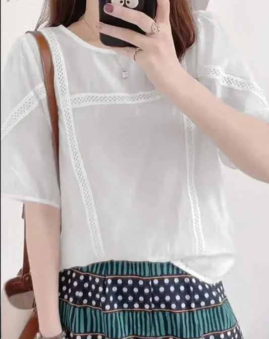 Vrouwelijke Zomerblouse Bloemenprint Vintage Stijl - StudioMarella