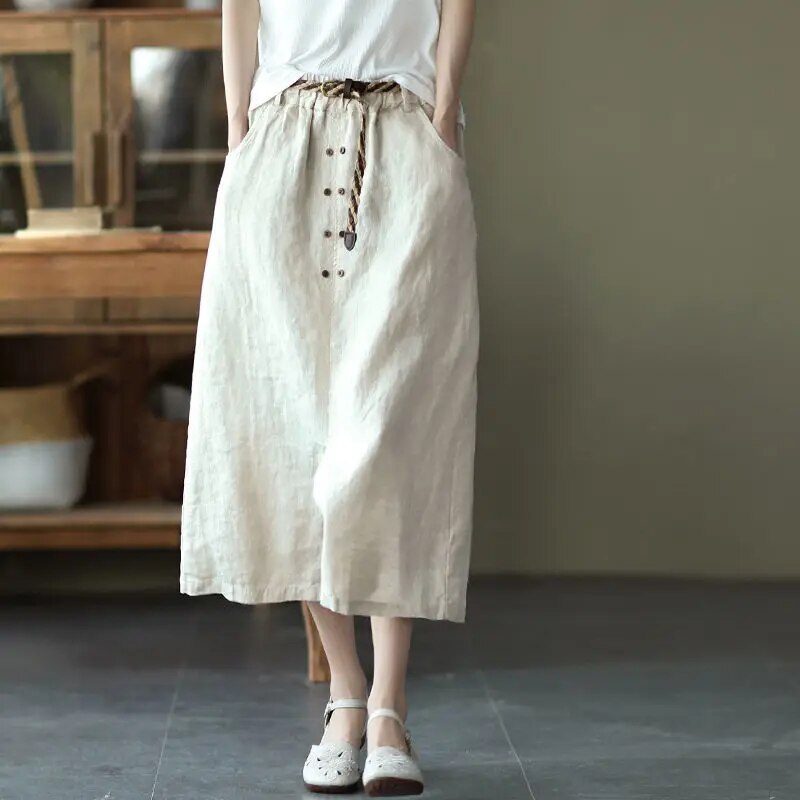 Hoge Taille Rokken voor Vrouw Casual en Comfortabel