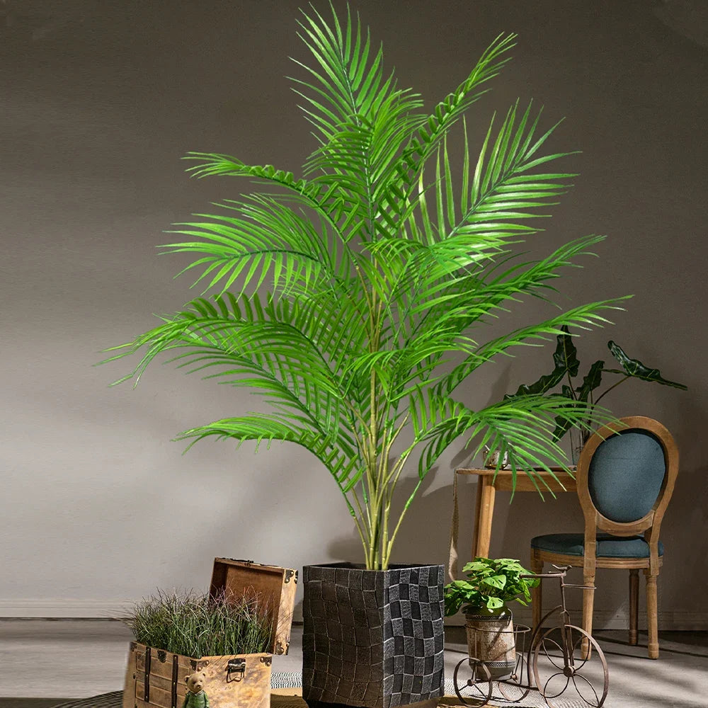 Kunstplant Areca Palm 50-88cm Tropisch Kunststof Woonkamer Kantoor Tuin Nep Palmboom Grote Kunstboom Binnen Buiten