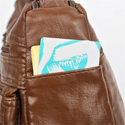 Vintage Handtas Vegan Leer Elegante Schoudertas Dames Retro Stijl Dagelijkse Tas Mode Accessoire Vrouwen