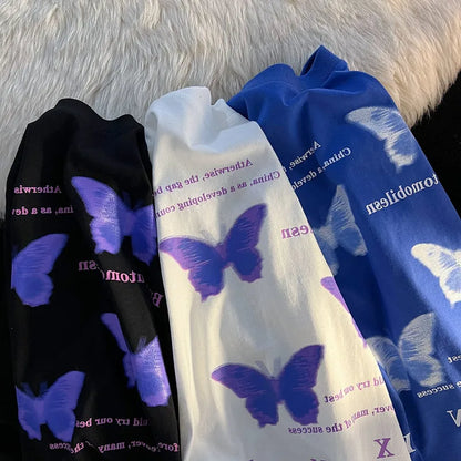 Vrouwelijk T-Shirt Butterfly Print Mooi Moda - StudioMarella