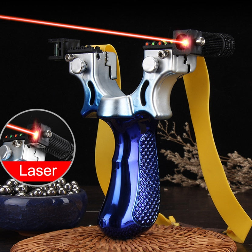 Precisie Katapult met Lasertechnologie Zwart Metaal Outdoor Sport
