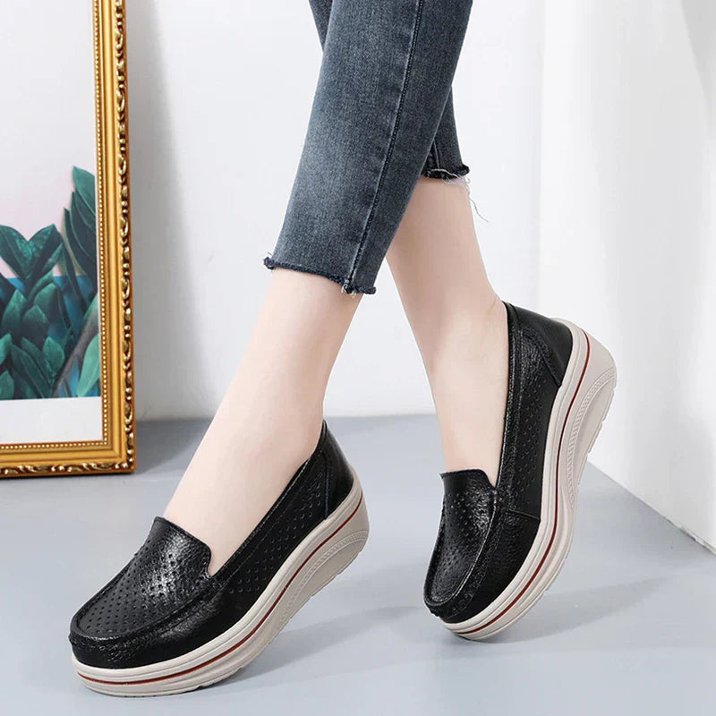 Dames Leer Schoenen Casual Stijl Comfortabel