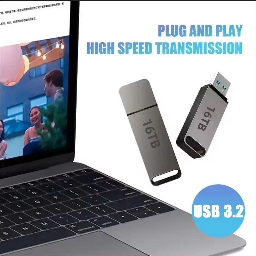 4TB USB-stick met metalen behuizing – USB 3.2, schokbestendig, compact ontwerp voor veilige dataopslag