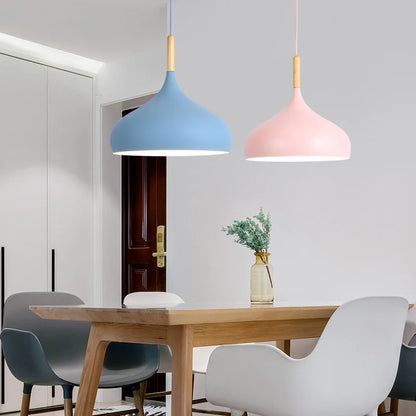 Aluminium hanglamp met E27 fitting in 8 moderne kleuren