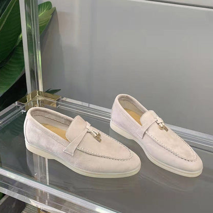 Dames Loafers Luxe Suède Leer Zacht Comfortabel